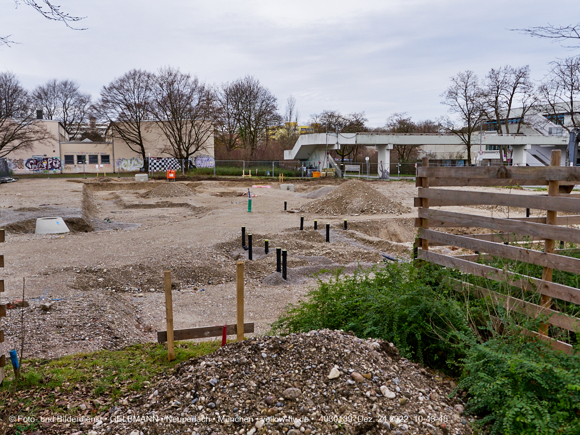 24.12.2022 - Baustelle an der Quiddestraße Haus für Kinder in Neuperlach